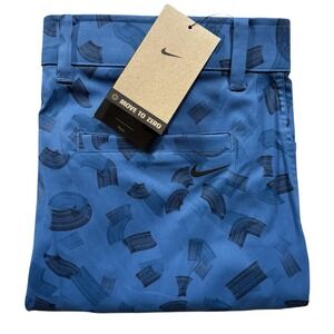 Nike Tour Men's Repel 34x8 Chino Dri-Fit Golf Shorts Blue Geometric Print - 668